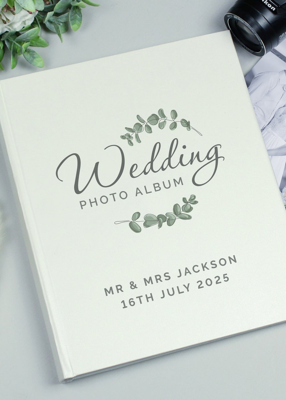 Personalised Memento Company Botanical Traditional Wedding Photo Album
