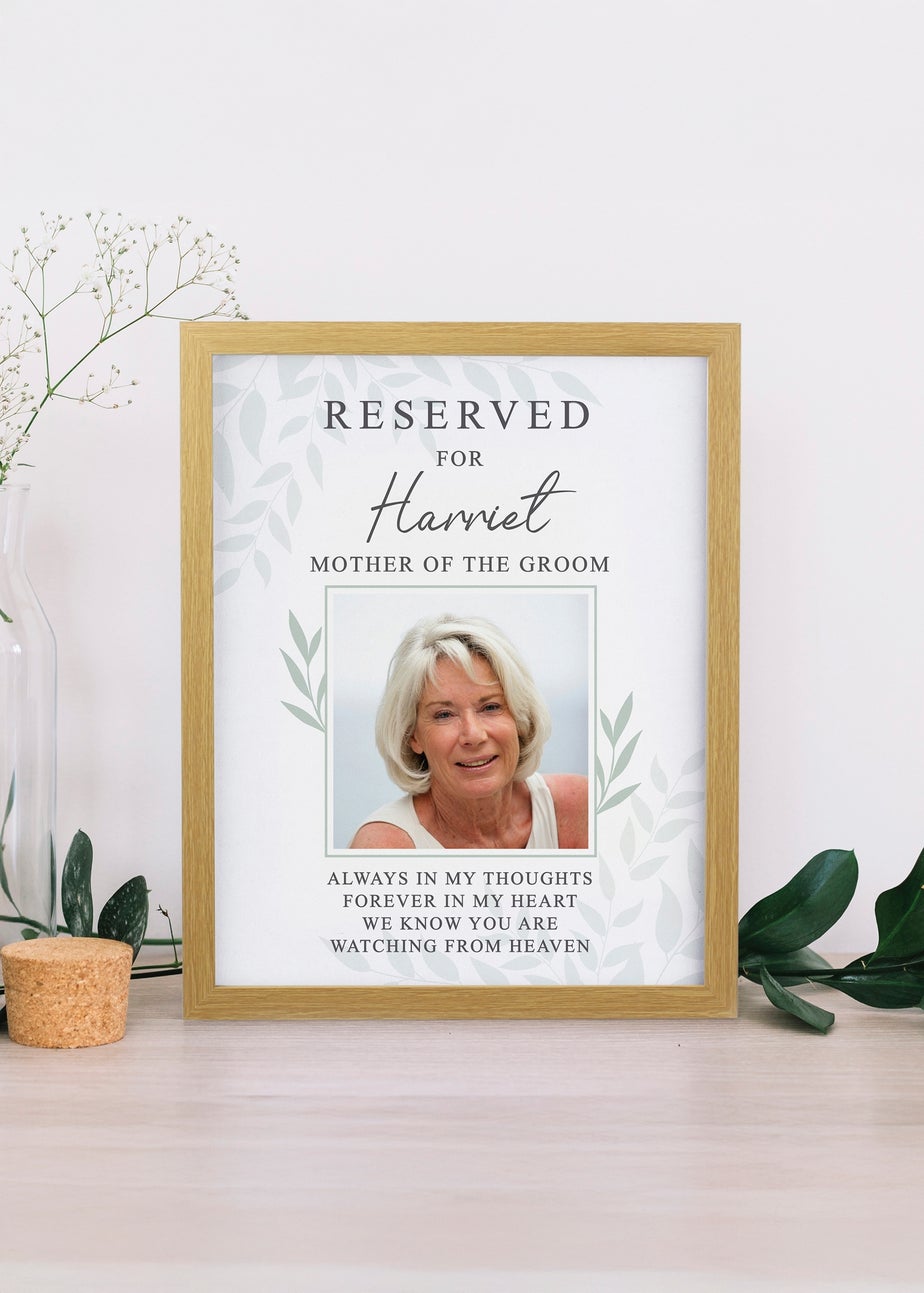 Personalised Memento Company Reserved For Memorial Poster Framed Print