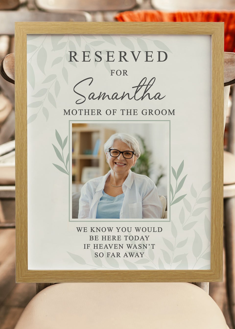 Personalised Memento Company Reserved For Memorial Poster Framed Print