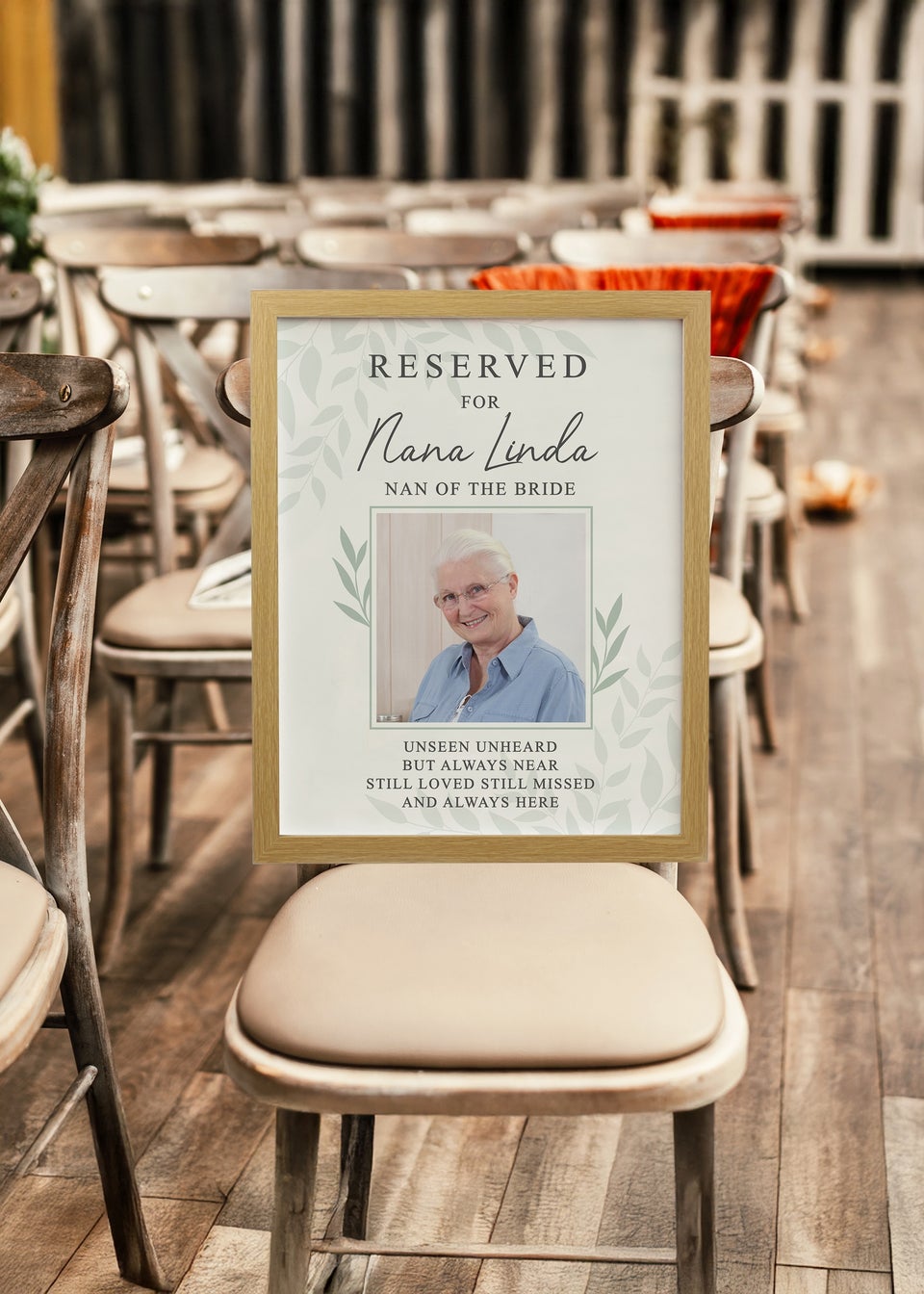 Personalised Memento Company Reserved For Memorial Poster Framed Print