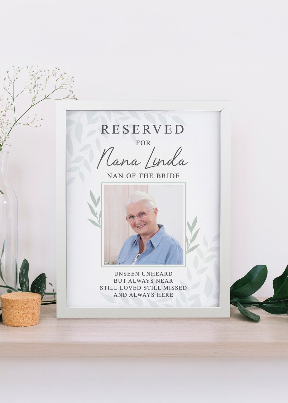 Personalised Memento Company Reserved for Memorial Poster Framed Print