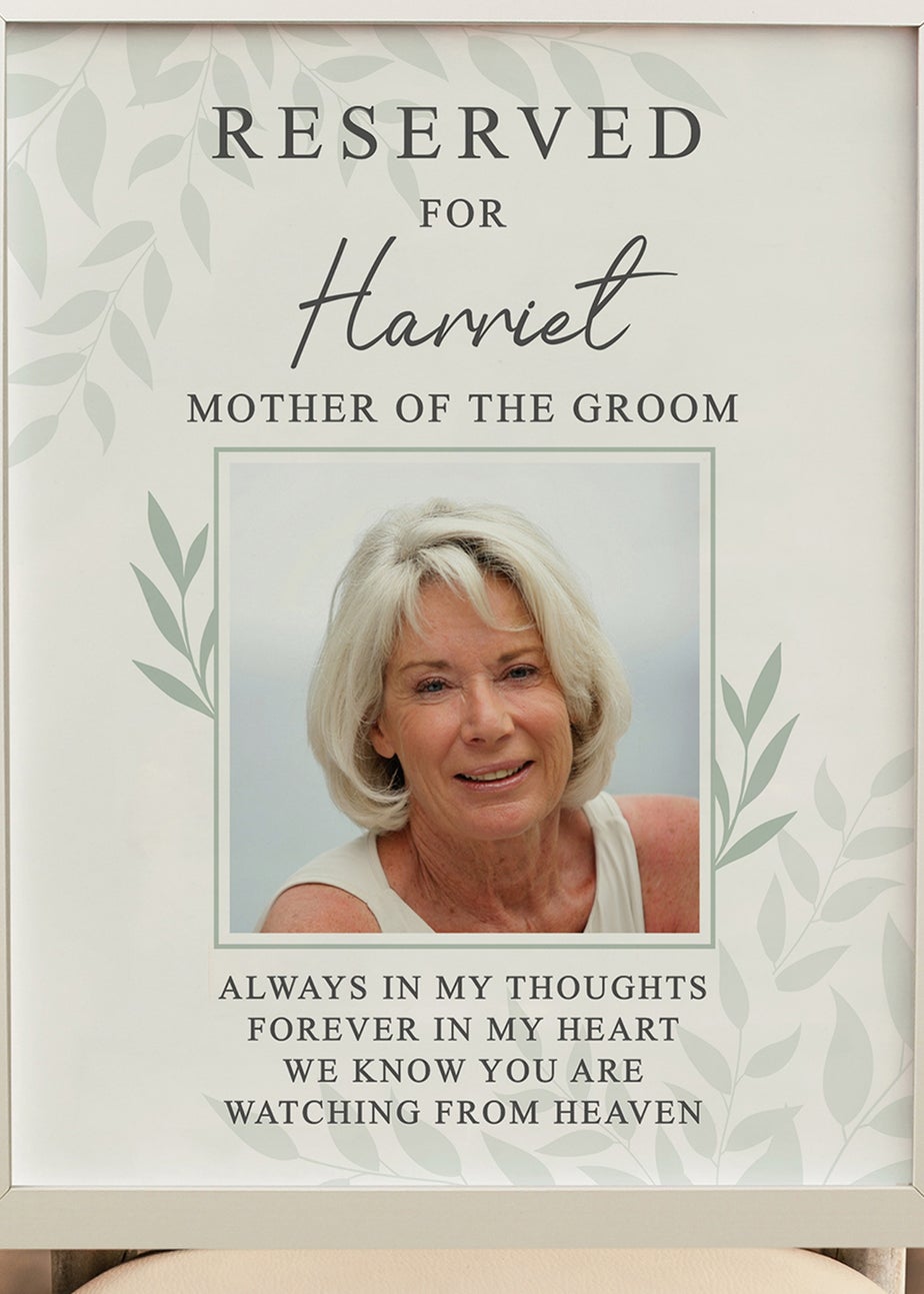 Personalised Memento Company Reserved for Memorial Poster Framed Print