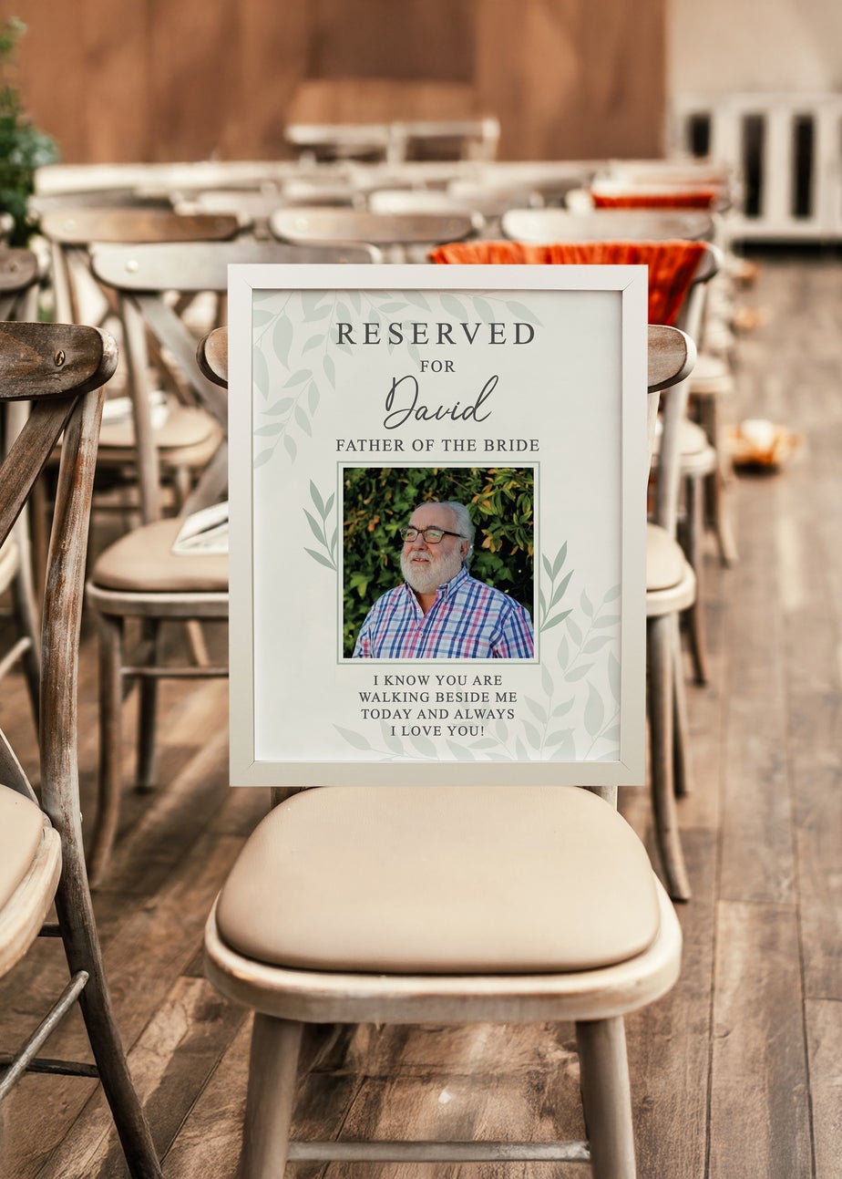 Personalised Memento Company Reserved for Memorial Poster Framed Print