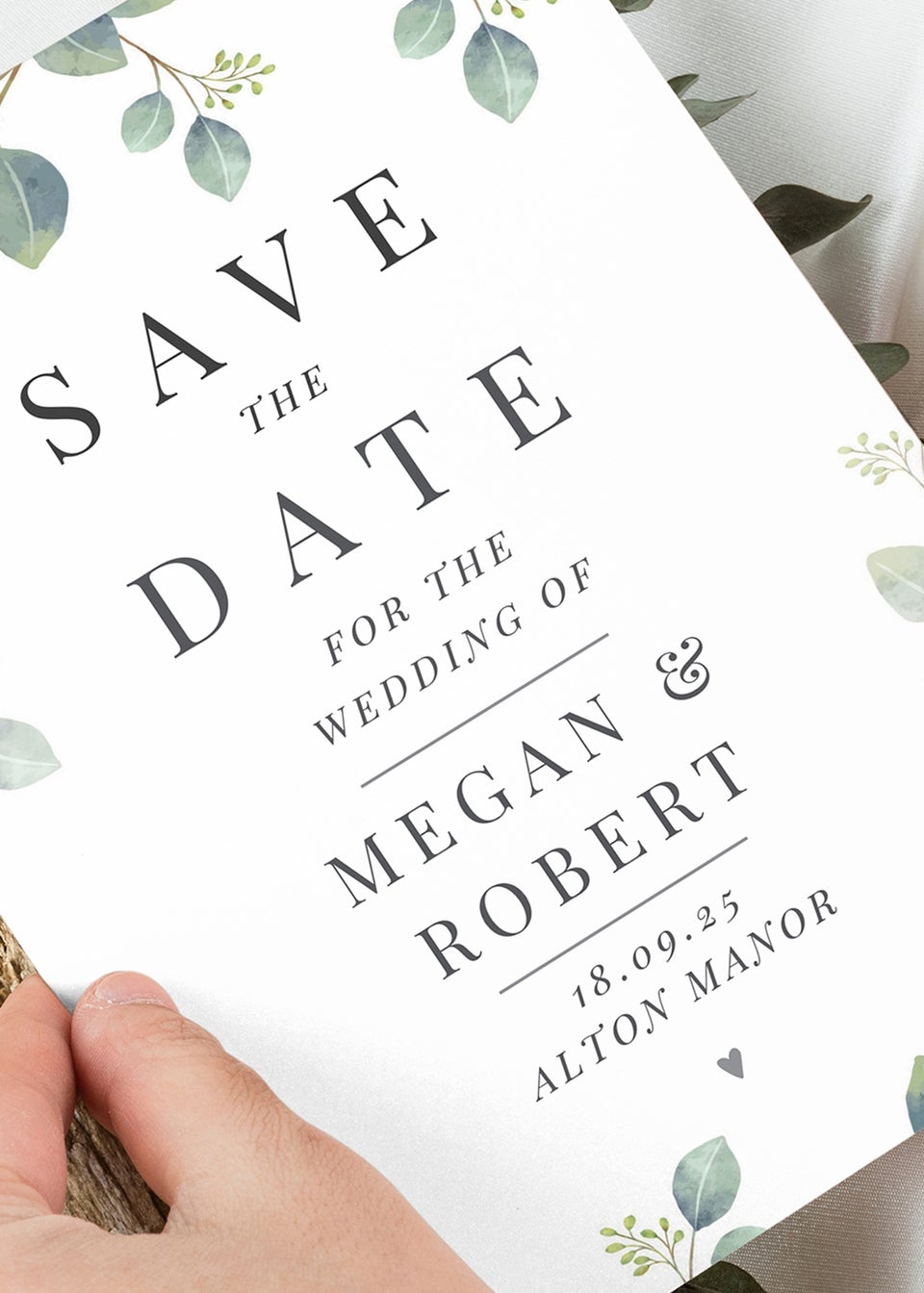 Personalised Memento Company Botanical Wedding Save the Dates Pack of 36