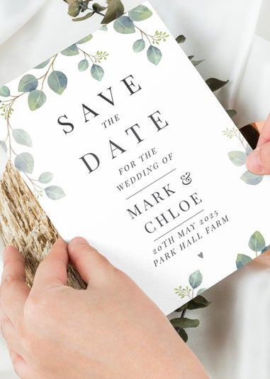 Personalised Memento Company Botanical Wedding Save the Dates Pack of 36