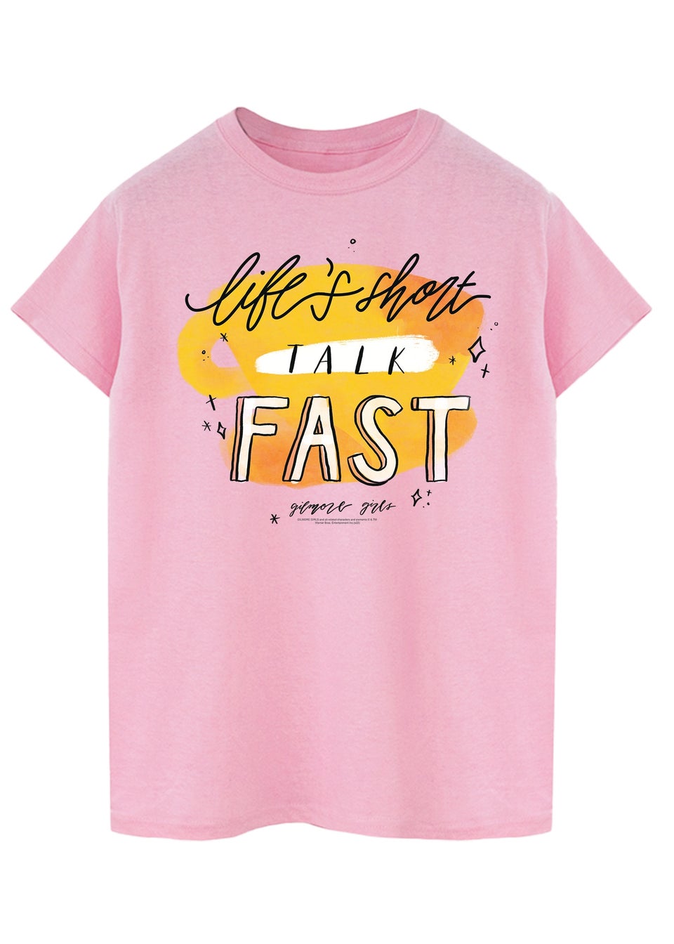 Gilmore Girls Life's Short Pink Boyfriend Fit Graphic T-Shirt