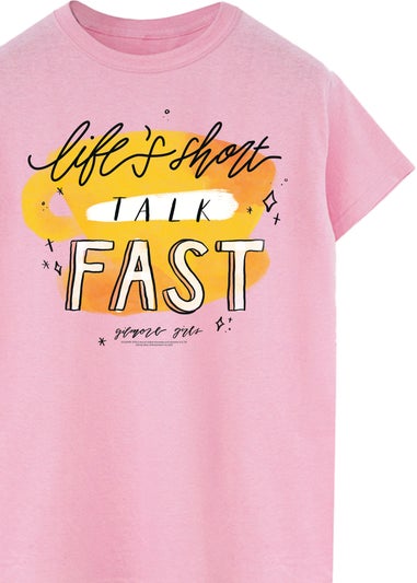 Gilmore Girls Life's Short Pink Boyfriend Fit Graphic T-Shirt