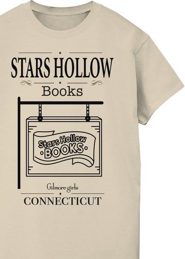 Gilmore Girls Stars Hollow Books Sand Boyfriend Fit Graphic T-Shirt