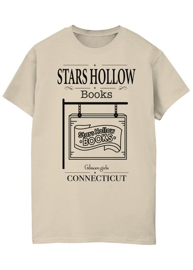 Gilmore Girls Stars Hollow Books Sand Boyfriend Fit Graphic T-Shirt