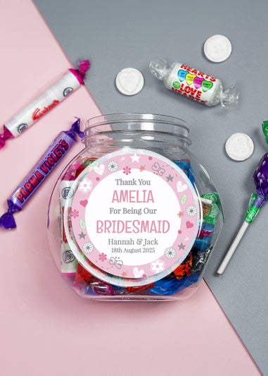 Personalised Memento Company Bridesmaid Sweet Jar