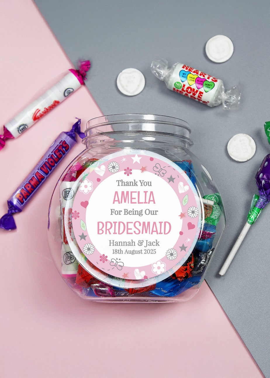 Personalised Memento Company Bridesmaid Sweet Jar