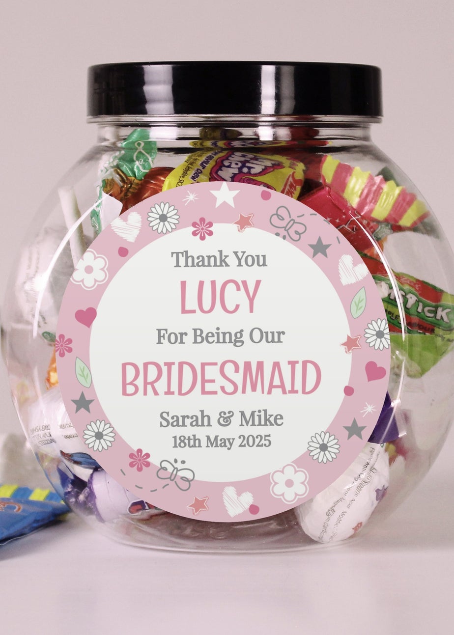 Personalised Memento Company Bridesmaid Sweet Jar