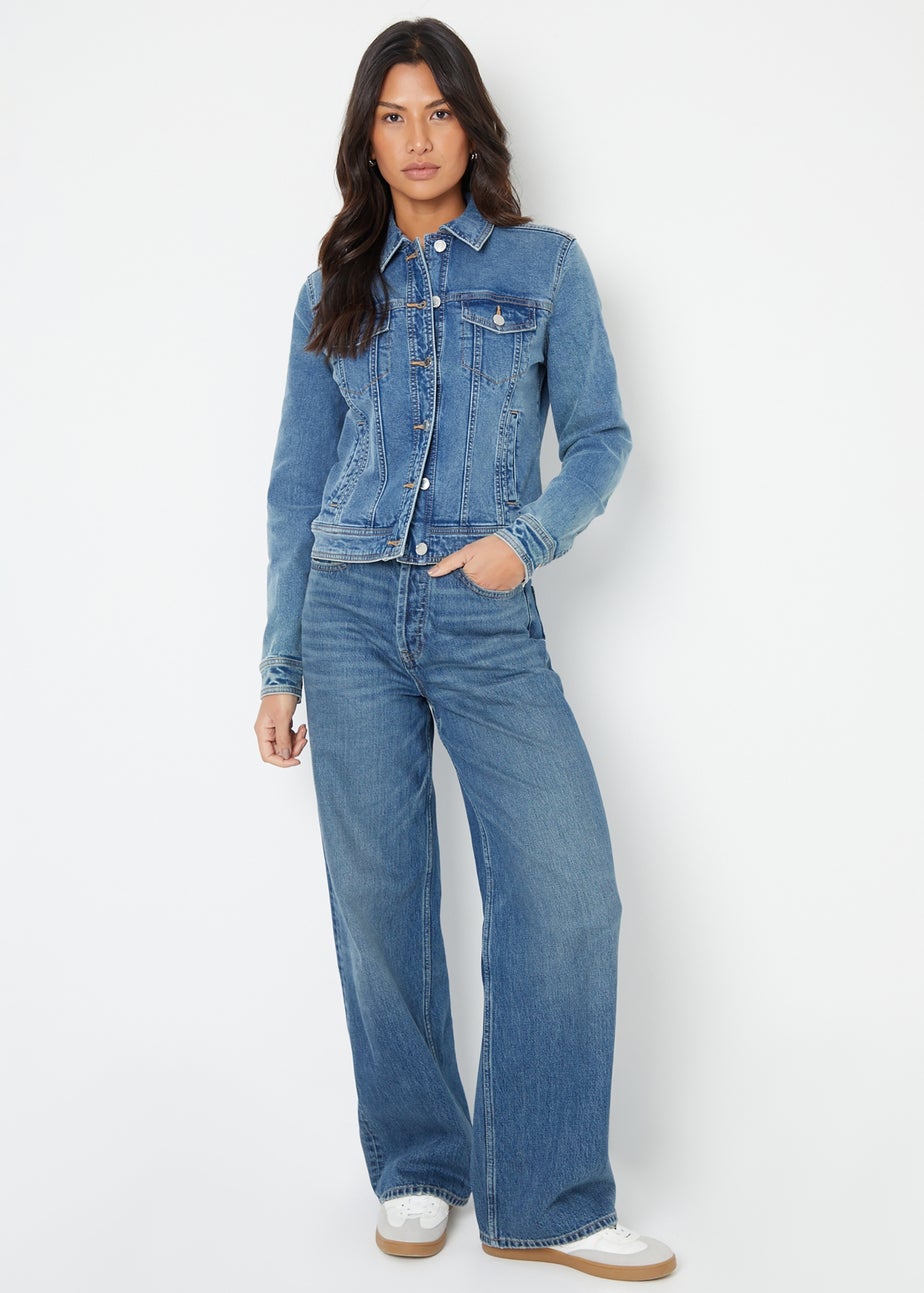 Threadbare Blue Baggy Wide Leg Jeans