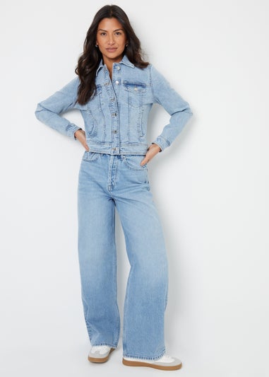 Threadbare Light Blue Baggy Wide Leg Jeans