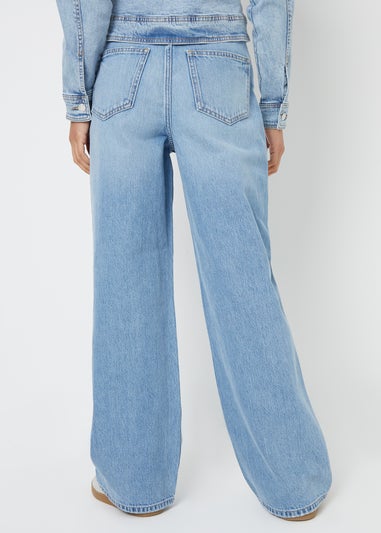 Threadbare Light Blue Baggy Wide Leg Jeans
