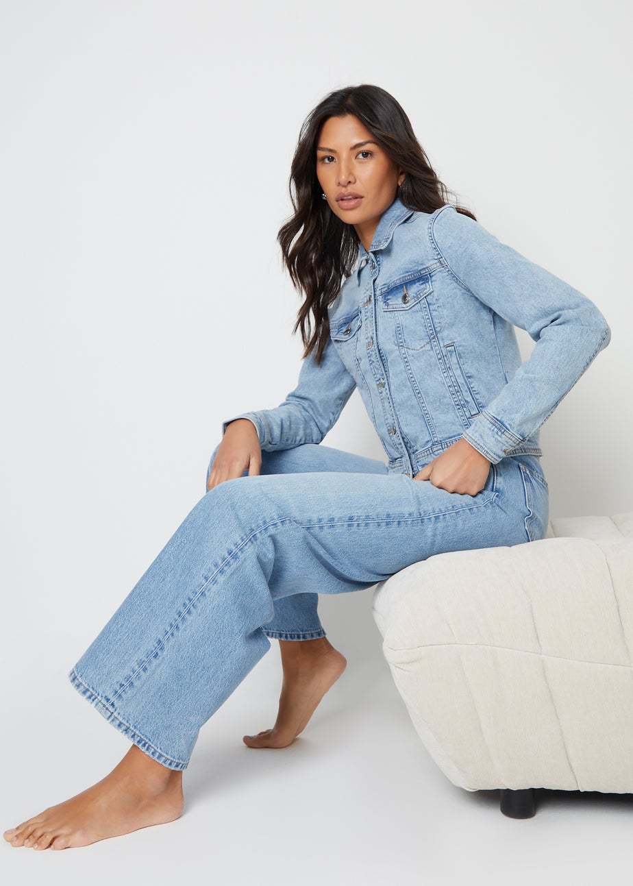 Threadbare Light Blue Baggy Wide Leg Jeans