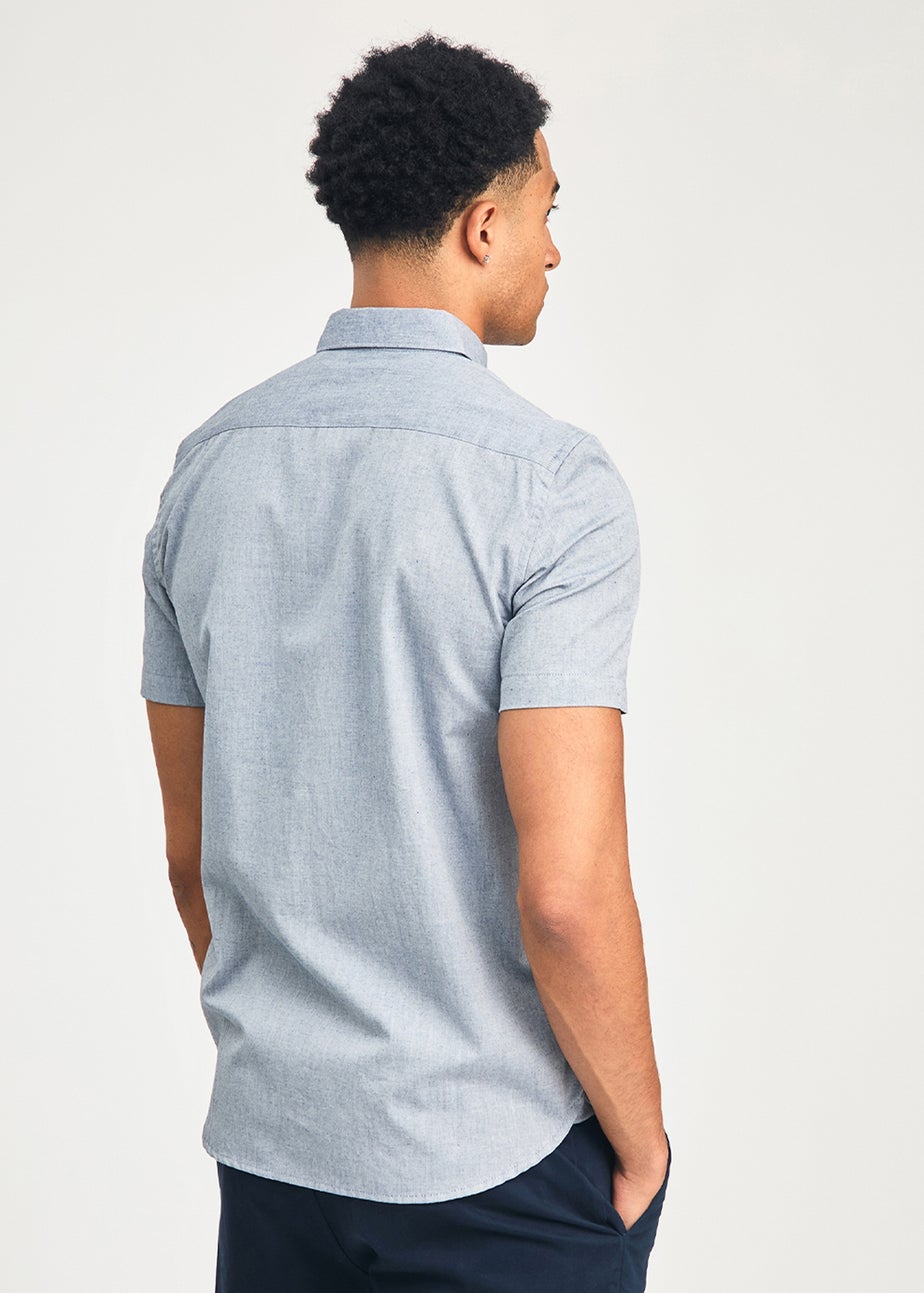 French Connection Navy Cotton Short Sleeve Oxford Shirt