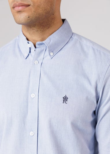 French Connection Blue Cotton Long Sleeve Oxford Shirt