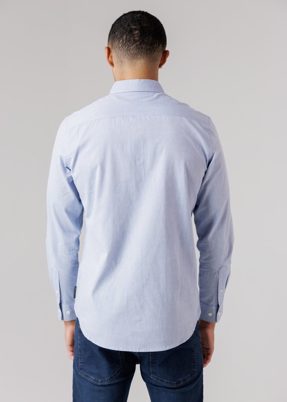 French Connection Blue Cotton Long Sleeve Oxford Shirt