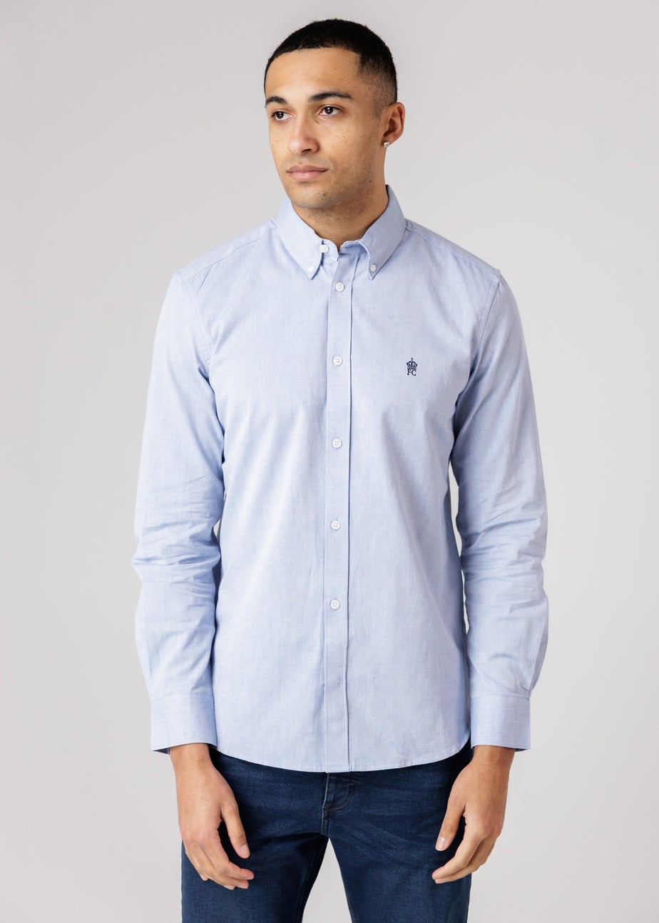 French Connection Blue Cotton Long Sleeve Oxford Shirt