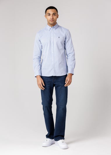 French Connection Blue Cotton Long Sleeve Oxford Shirt