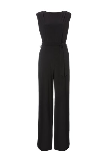 Quiz Black Tie Waist Jumpsuit
