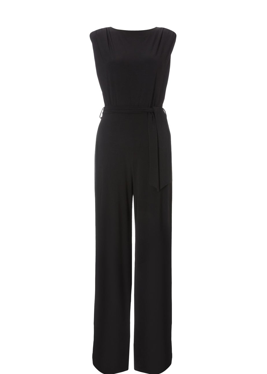 Quiz Black Tie Waist Jumpsuit