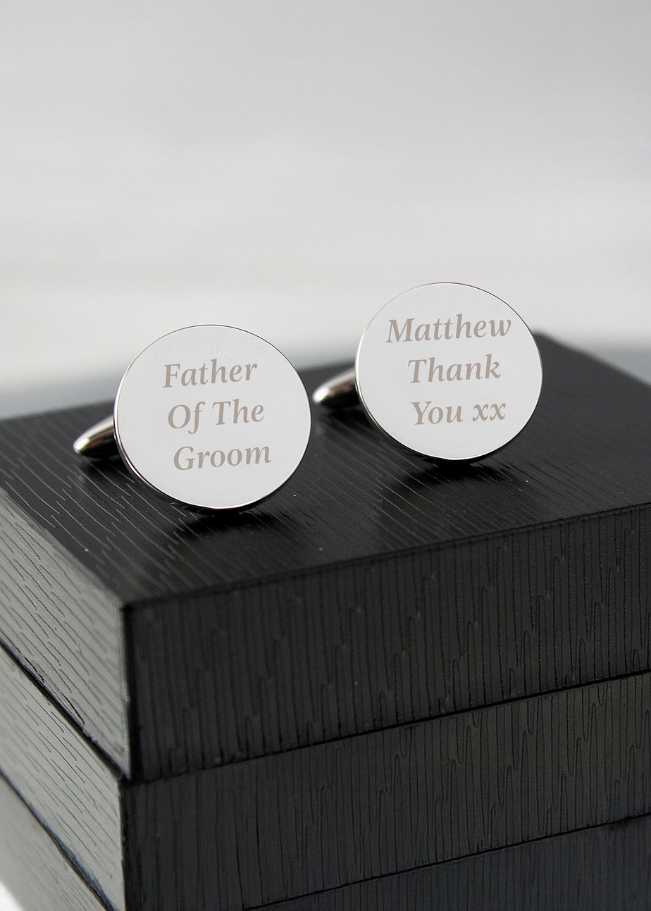 Personalised Memento Company Round Cufflinks
