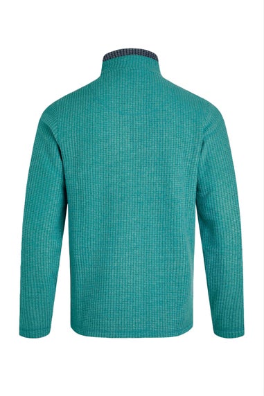 Weird Fish Teal Newark 1/4 Zip Grid Fleece