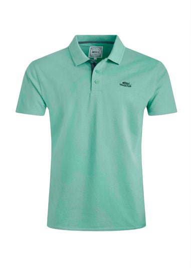 Weird Fish Aqua Miles Pique Polo