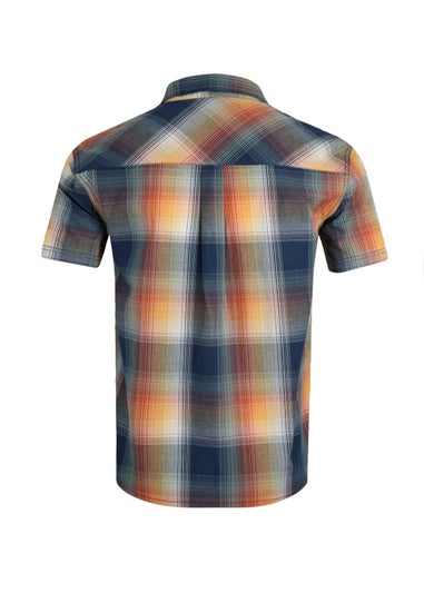 Weird Fish Blue Judd Short Sleeve Check Shirt