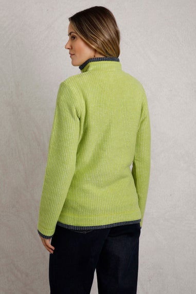 Weird Fish Soft Green Beye 1/4 Zip Grid Fleece
