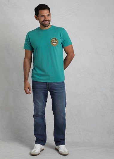 Weird Fish Green Beer Guzzling Back Print Artist T-Shirt