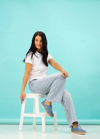 Lunar Denim Blue Evie Plimsoll