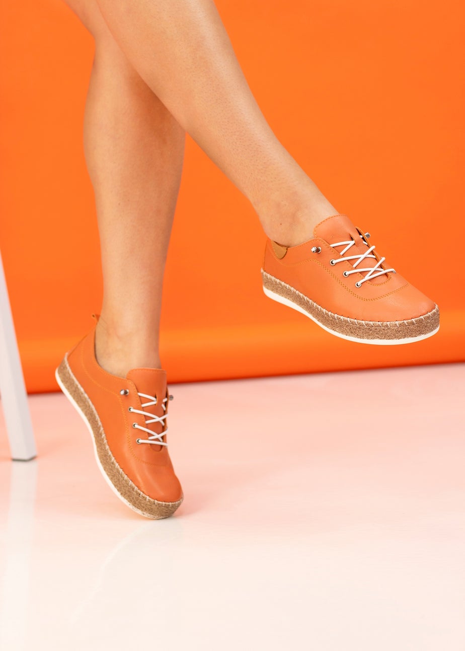 Lunar Orange Evie Plimsoll