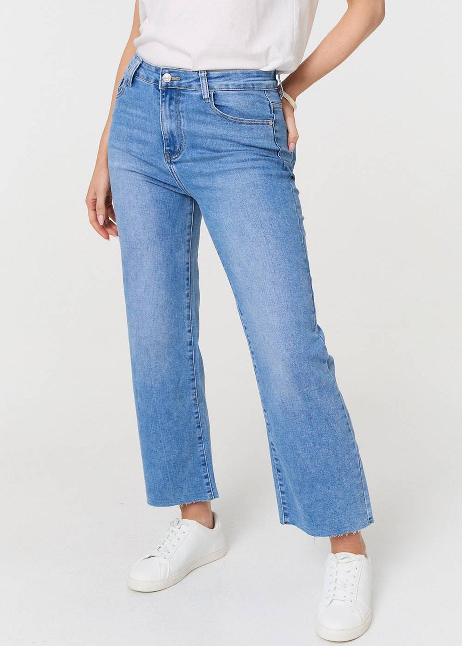 Izabel London Blue High Waist Straight Leg Denim Jeans