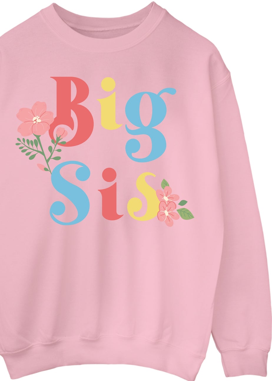 Brands In Big Sister Girls Pink Graphic Sweatshirt
