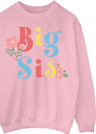 Brands In Big Sister Girls Pink Graphic Sweatshirt
