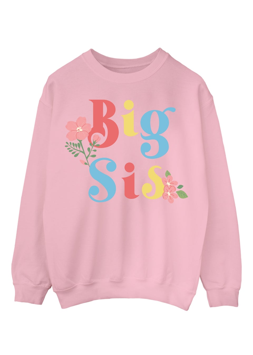Brands In Big Sister Girls Pink Graphic Sweatshirt