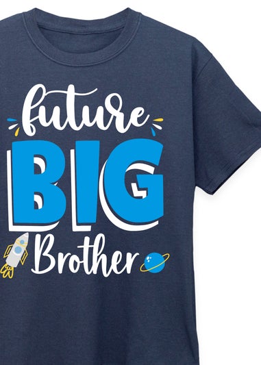 Brands In Future Big Brother Boys Navy Graphic T-Shirt