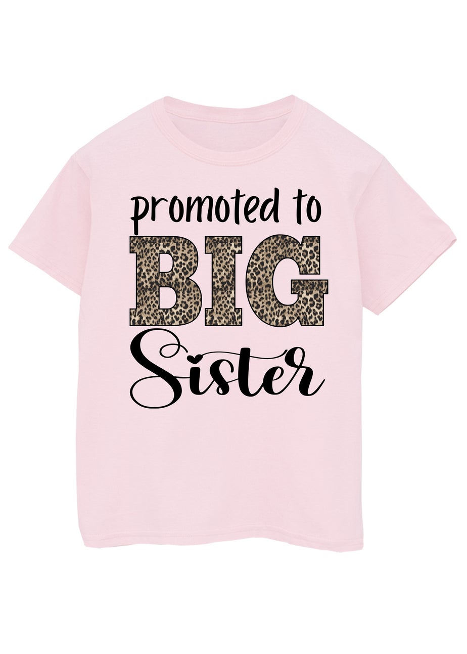 Brands In Promoted To Big Sister Girls Pink Graphic T-Shirt