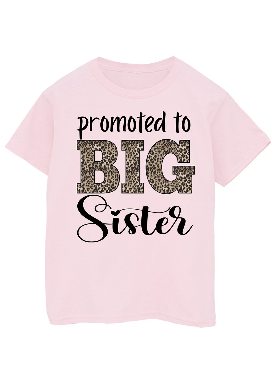 Brands In Promoted To Big Sister Girls Pink Graphic T-Shirt