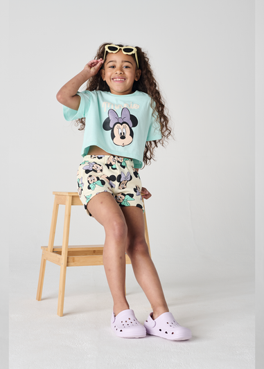 Brand Threads Minnie Mouse Blue Daywear Set (4-8 Years)