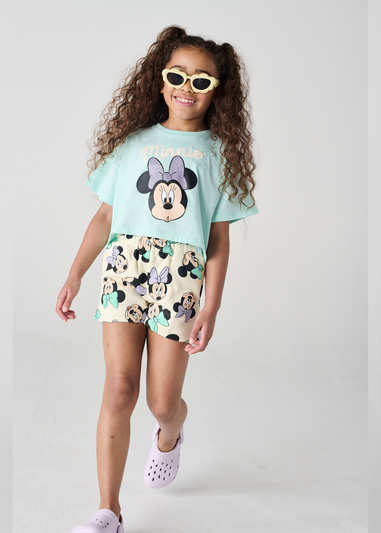 Brand Threads Minnie Mouse Blue Daywear Set (4-8 Years)