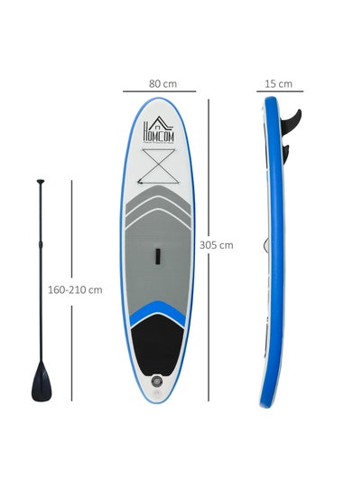 HOMCOM Inflatable StandUp Paddle Board SUP Accessories Carry Bag Blue (10ft)