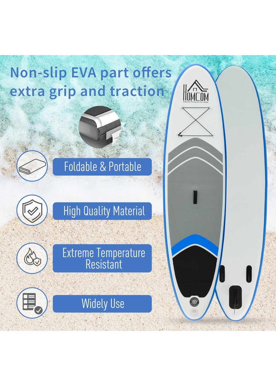 HOMCOM Inflatable StandUp Paddle Board SUP Accessories Carry Bag Blue (10ft)