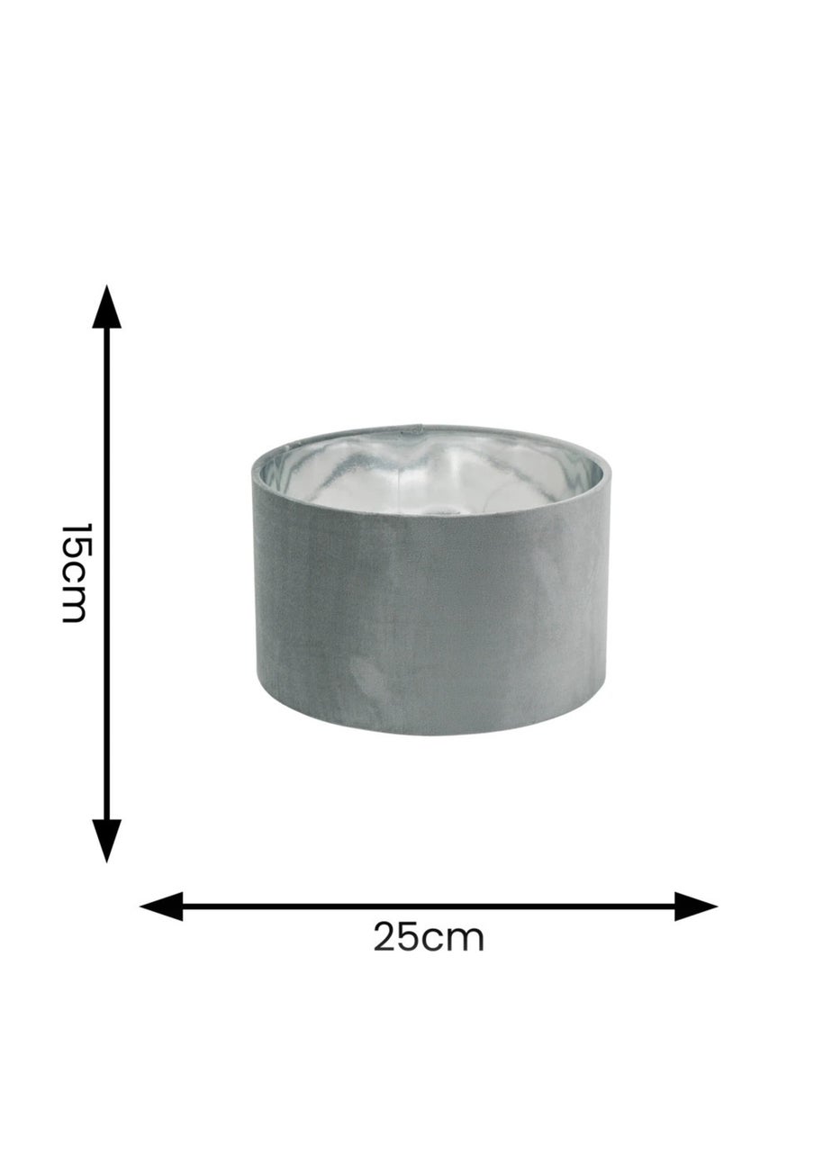 ValueLights Reni Velvet Grey Drum