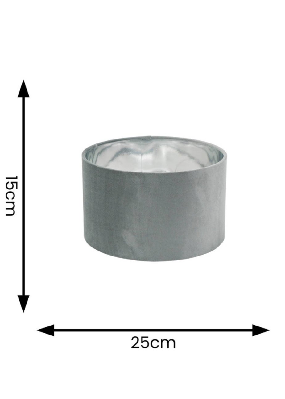 ValueLights Reni Velvet Grey Drum