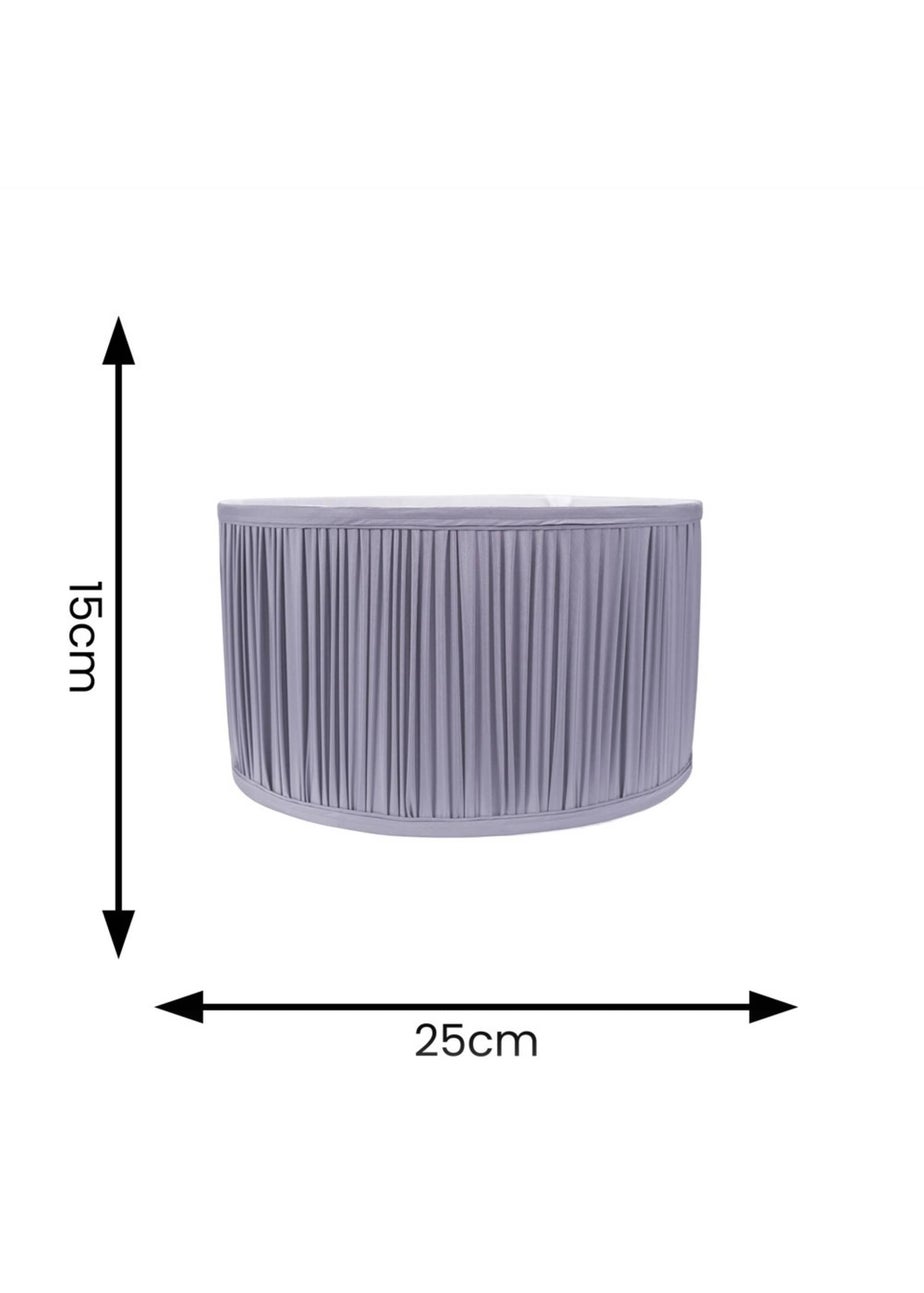 ValueLights Small Jess Fabric Faux Silk Blue Drum Ceiling Pendant Shade