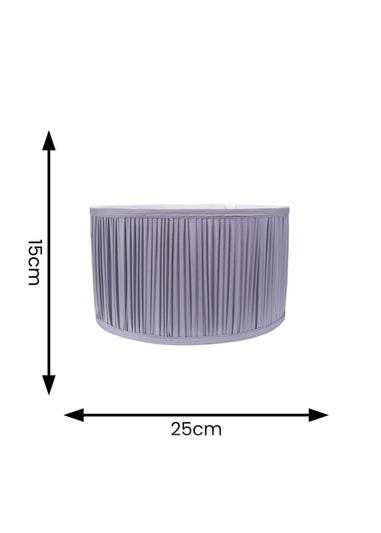 ValueLights Small Jess Fabric Faux Silk Blue Drum Ceiling Pendant Shade